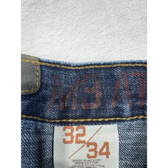 Ariat Loop Lock Jeans 32x34 Dark Wash Straight Fit Western Denim Rugged Classic - Picture 5 of 8